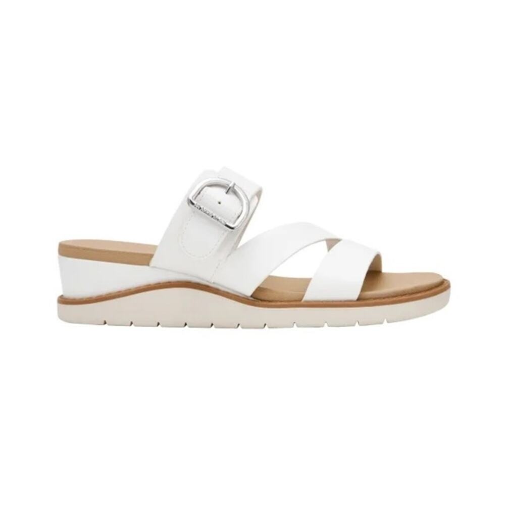 Anne‎ Klein Women's Lalasa Slide Wedge Sandals White Size 6